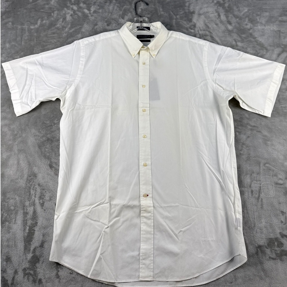 Daniel Cremieux Button-Down Shirt Mens L Tailored Fit White Cotton NEW